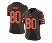 Nike Cleveland Browns #80 Jarvis Landry Brown Men Stitched NFL Limited Rush Jersey
