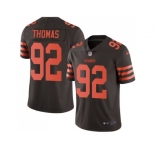 Nike Cleveland Browns #92 Chad Thomas Brown Men Stitched NFL Limited Rush Jersey