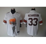 nike nfl jerseys cleveland browns #33 richardson white[helmet tri-blend limited]