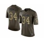 nike nfl jerseys cleveland browns #34 crowell army green[nike Limited Salute To Service]