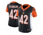 Women Nike Cincinnati Bengals #42 Clayton Fejedelem Black Team Color Vapor Untouchable Limited Player NFL Jersey