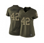 Women Nike Cincinnati Bengals #42 Clayton Fejedelem Limited Green Salute to Service NFL Jersey