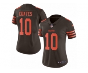 Women Nike Cleveland Browns #10 Sammie Coates Limited Brown Rush Vapor Untouchable NFL Jersey