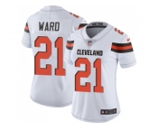 Women Nike Cleveland Browns #21 Denzel Ward White Stitched NFL Vapor Untouchable Limited Jersey