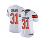 Women Nike Cleveland Browns #31 Nick Chubb White Stitched NFL Vapor Untouchable Limited Jersey