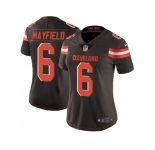 Women Nike Cleveland Browns #6 Baker Mayfield Brown Team Color Stitched NFL Vapor Untouchable Limited Jersey