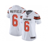Women Nike Cleveland Browns #6 Baker Mayfield White Stitched NFL Vapor Untouchable Limited Jersey