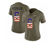 Women Nike Cleveland Browns #6 Cody Kessler Limited Olive USA Flag 2017 Salute to Service NFL Jersey