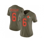 Women Nike Cleveland Browns #6 Cody Kessler Olive Stitched NFL Limited 2017 Salute to Service Jersey