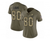 Women Nike Cleveland Browns #80 Ricardo Louis Limited Olive Camo 2017 Salute to Service NFL Jersey