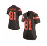 Women Nike Cleveland Browns #81 Rashard Higgins Game Brown Team Color NFL Jersey