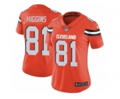 Women Nike Cleveland Browns #81 Rashard Higgins Orange Alternate Vapor Untouchable Limited Player NFL Jersey