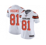 Women Nike Cleveland Browns #81 Rashard Higgins White Vapor Untouchable Limited Player NFL Jersey