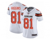 Women Nike Cleveland Browns #81 Rashard Higgins White Vapor Untouchable Limited Player NFL Jersey