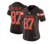Women Nike Cleveland Browns #87 Seth DeValve Brown Team Color Vapor Untouchable Limited Player NFL Jersey