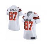 Women Nike Cleveland Browns #87 Seth DeValve Game White NFL Jersey