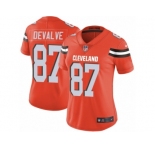 Women Nike Cleveland Browns #87 Seth DeValve Orange Alternate Vapor Untouchable Limited Player NFL Jersey