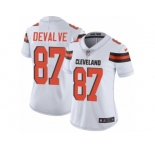 Women Nike Cleveland Browns #87 Seth DeValve White Vapor Untouchable Limited Player NFL Jersey