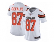 Women Nike Cleveland Browns #87 Seth DeValve White Vapor Untouchable Limited Player NFL Jersey