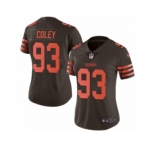 Women Nike Cleveland Browns #93 Trevon Coley Limited Brown Rush Vapor Untouchable NFL Jersey