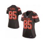 Women's Browns #85 David Njoku Brown Team Color Stitched NFL New Elite Jersey