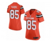 Women's Browns #85 David Njoku Orange Alternate Stitched NFL New Elite Jersey
