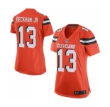 Women's Cleveland Browns #13 Odell Beckham Jr. Game Orange Alternate Football Jersey