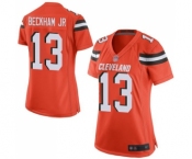 Women's Cleveland Browns #13 Odell Beckham Jr. Game Orange Alternate Football Jersey