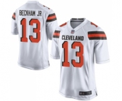 Women's Cleveland Browns #13 Odell Beckham Jr. Game White Football Jersey