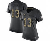 Women's Cleveland Browns #13 Odell Beckham Jr. Limited Black 2016 Salute to Service Football Jersey