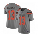 Women's Cleveland Browns #13 Odell Beckham Jr. Limited Gray Inverted Legend Football Jersey