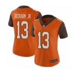 Women's Cleveland Browns #13 Odell Beckham Jr. Limited Orange City Edition Football Jersey