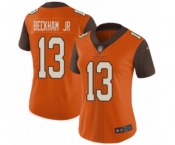 Women's Cleveland Browns #13 Odell Beckham Jr. Limited Orange City Edition Football Jersey