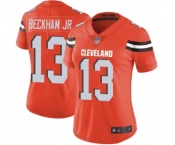Women's Cleveland Browns #13 Odell Beckham Jr. Orange Alternate Vapor Untouchable Limited Player Football Jersey