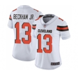 Women's Cleveland Browns #13 Odell Beckham Jr. White Vapor Untouchable Limited Player Football Jersey