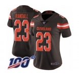 Women's Cleveland Browns #23 Damarious Randall Brown Team Color Vapor Untouchable Limited Player 100th Season Football Jersey