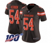 Women's Cleveland Browns #54 Olivier Vernon Brown Team Color Vapor Untouchable Limited Player 100th Season Football Jersey