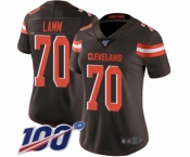 Women's Cleveland Browns #70 Kendall Lamm Brown Team Color Vapor Untouchable Limited Player 100th Season Football Jersey