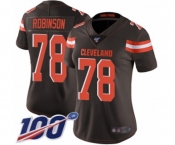Women's Cleveland Browns #78 Greg Robinson Brown Team Color Vapor Untouchable Limited Player 100th Season Football Jersey