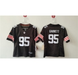 Women's Cleveland Browns #95 Myles Garrett Brown 2024 F.U.S.E Stitched Jersey
