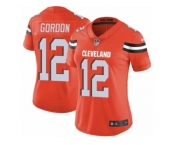 Women's Nike Cleveland Browns #12 Josh Gordon Vapor Untouchable Limited Orange Alternate NFL Jersey