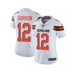 Women's Nike Cleveland Browns #12 Josh Gordon Vapor Untouchable Limited White NFL Jersey