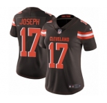 Women's Nike Cleveland Browns #17 Greg Joseph Brown Team Color Vapor Untouchable Limited Player NFL Jersey