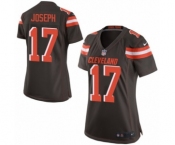 Women's Nike Cleveland Browns #17 Greg Joseph Game Brown Team Color NFL Jersey