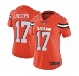 Women's Nike Cleveland Browns #17 Greg Joseph Orange Alternate Vapor Untouchable Limited Player NFL Jersey