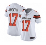 Women's Nike Cleveland Browns #17 Greg Joseph White Vapor Untouchable Limited Player NFL Jersey