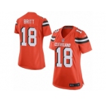 Women's Nike Cleveland Browns #18 Kenny Britt Limited Orange Alternate NFL Jersey
