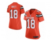 Women's Nike Cleveland Browns #18 Kenny Britt Limited Orange Alternate NFL Jersey