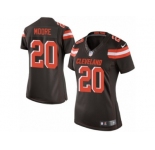 Women's Nike Cleveland Browns #20 Rahim Moore Elite Brown Team Color NFL Jersey