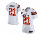 Women's Nike Cleveland Browns #21 Jamar Taylor Game White NFL Jersey
